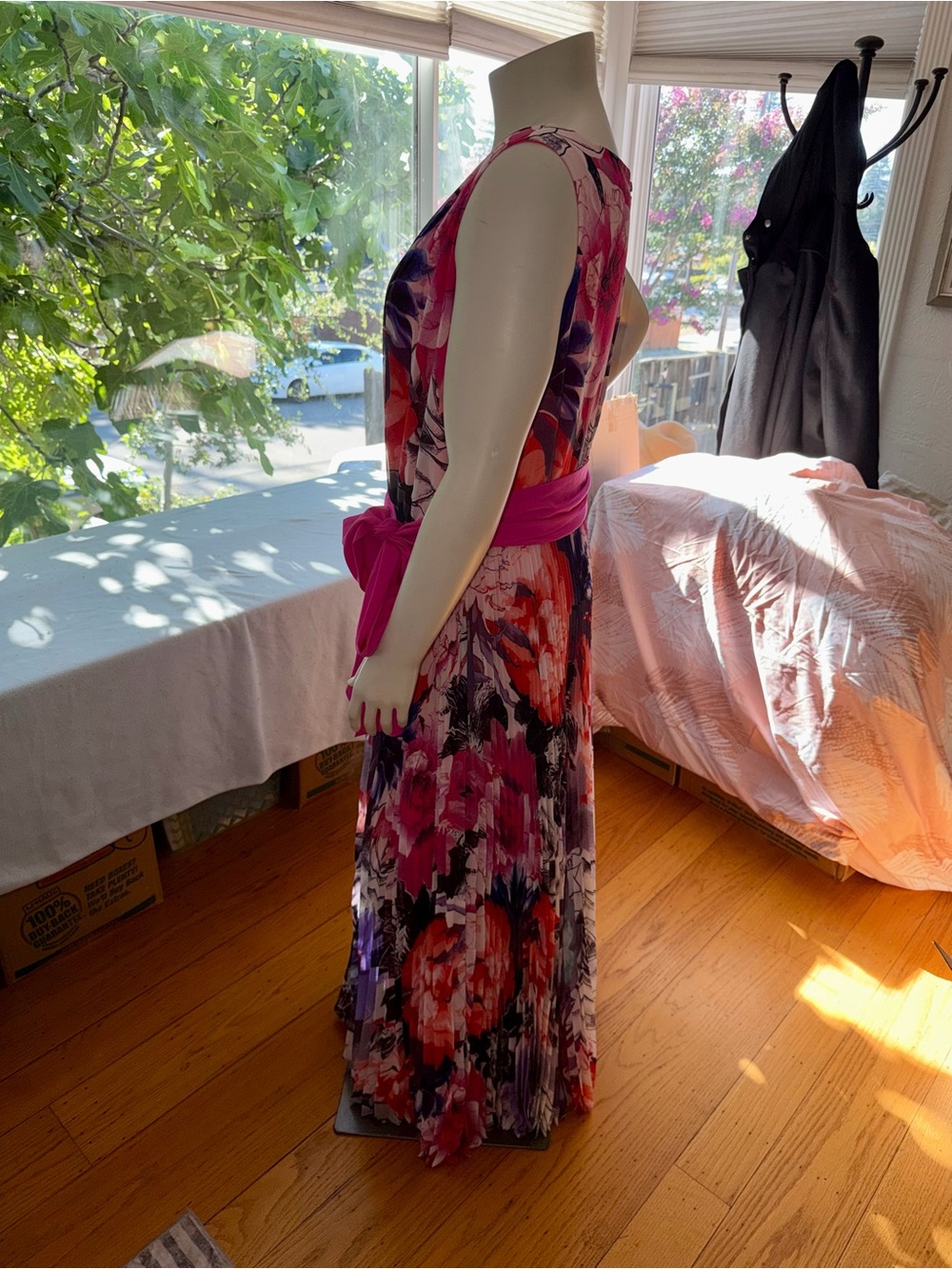 Eliza J Formal Full Length Floral Print Gown Sz 18W - Picture 5 of 14